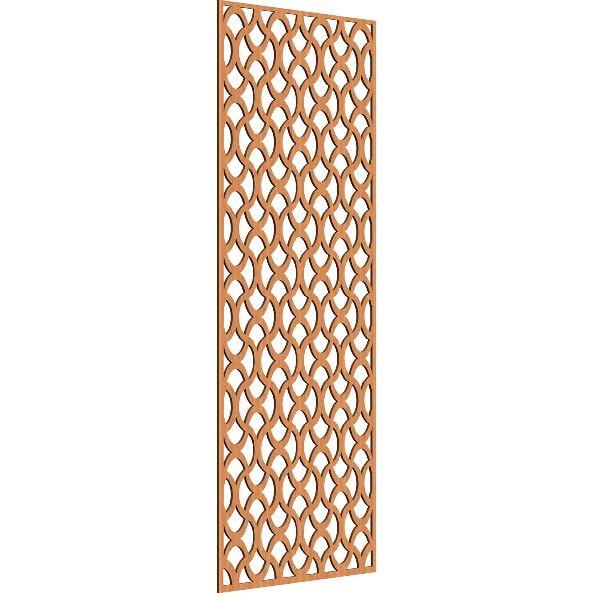 Resort Decorative Pierced Fretwork Wood Wall Panels, 29 3/8"W x 74 3/8"H x 1/4"T, Cherry