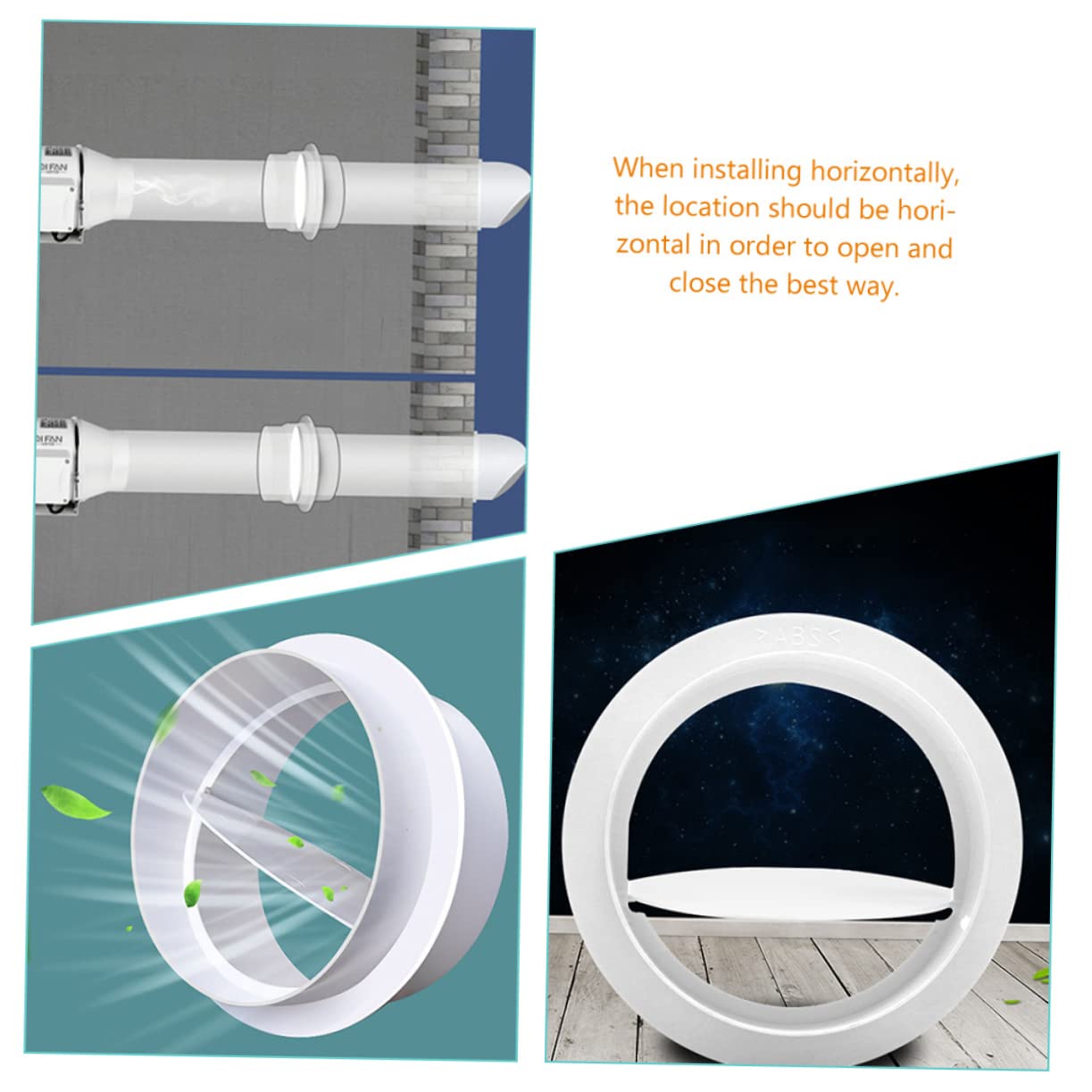 HOMSFOU 4stücke Duct Connector Für Klimaanlage Rückflussverhinderer Aus Ventil Für Abluftventilatoren Flexibel Und Leicht Schnelle Installation Für Wohn Und Gewerbeanwendungen