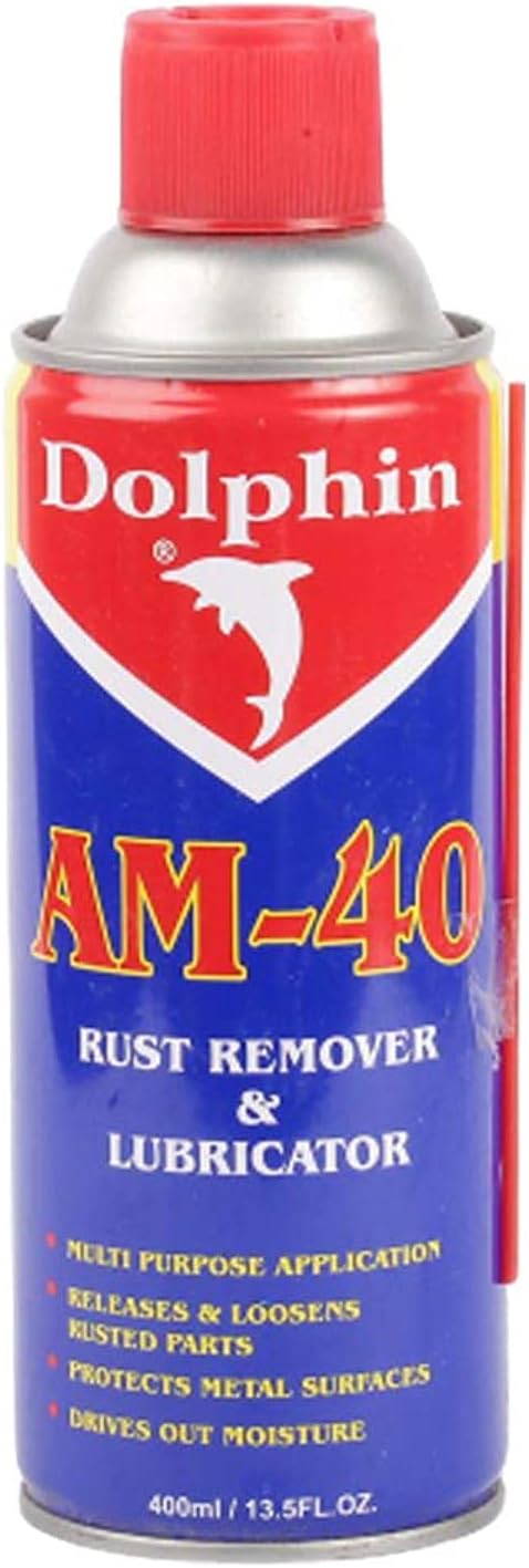 DOLPHIN Am 40 Rust Remover & Lubricator 400ml - Machine Lubricant - Rust Remover - 380g - Prevent Corrosion