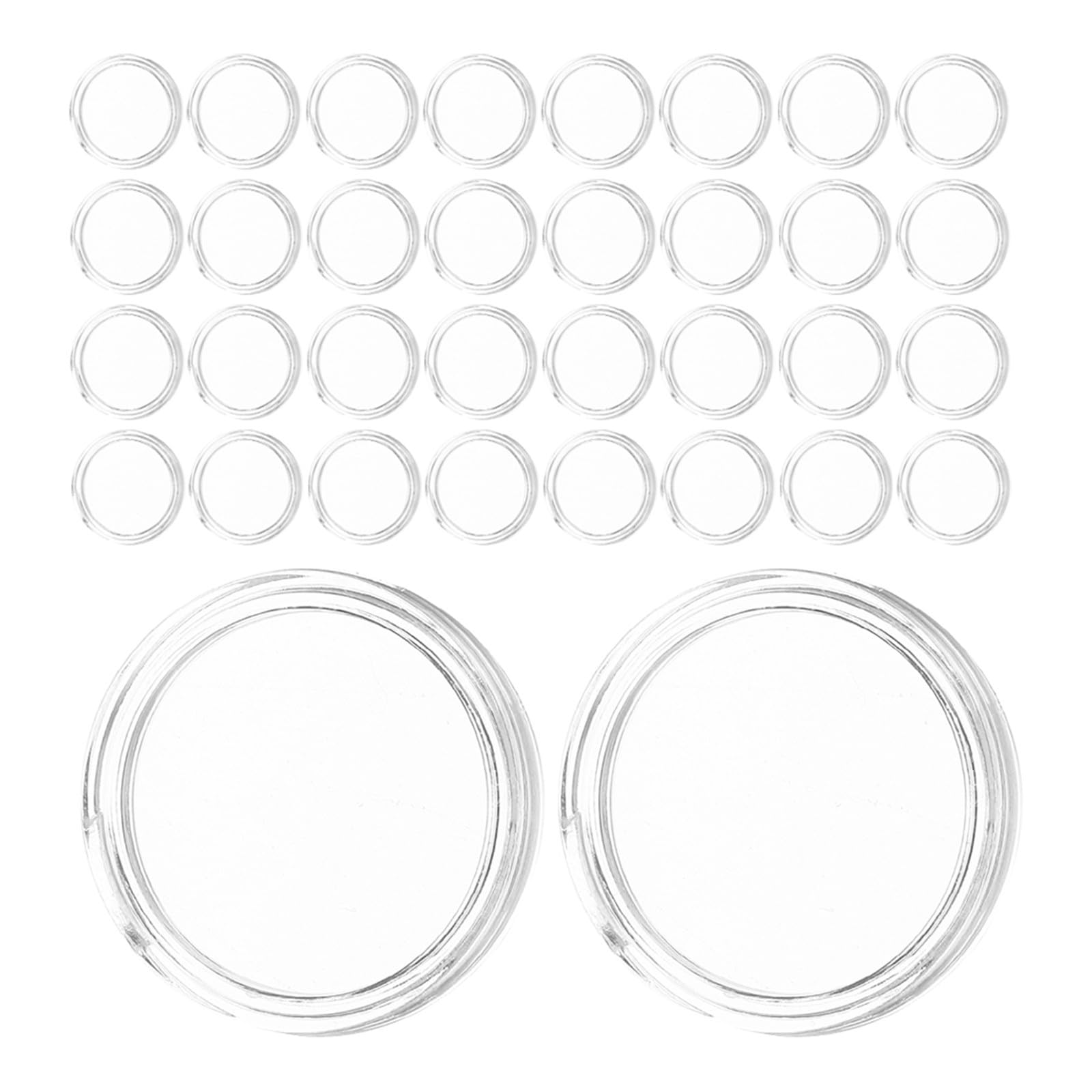 Caja para monedas de acrílico de 25mm Abaodam con 200 cápsulas redondas