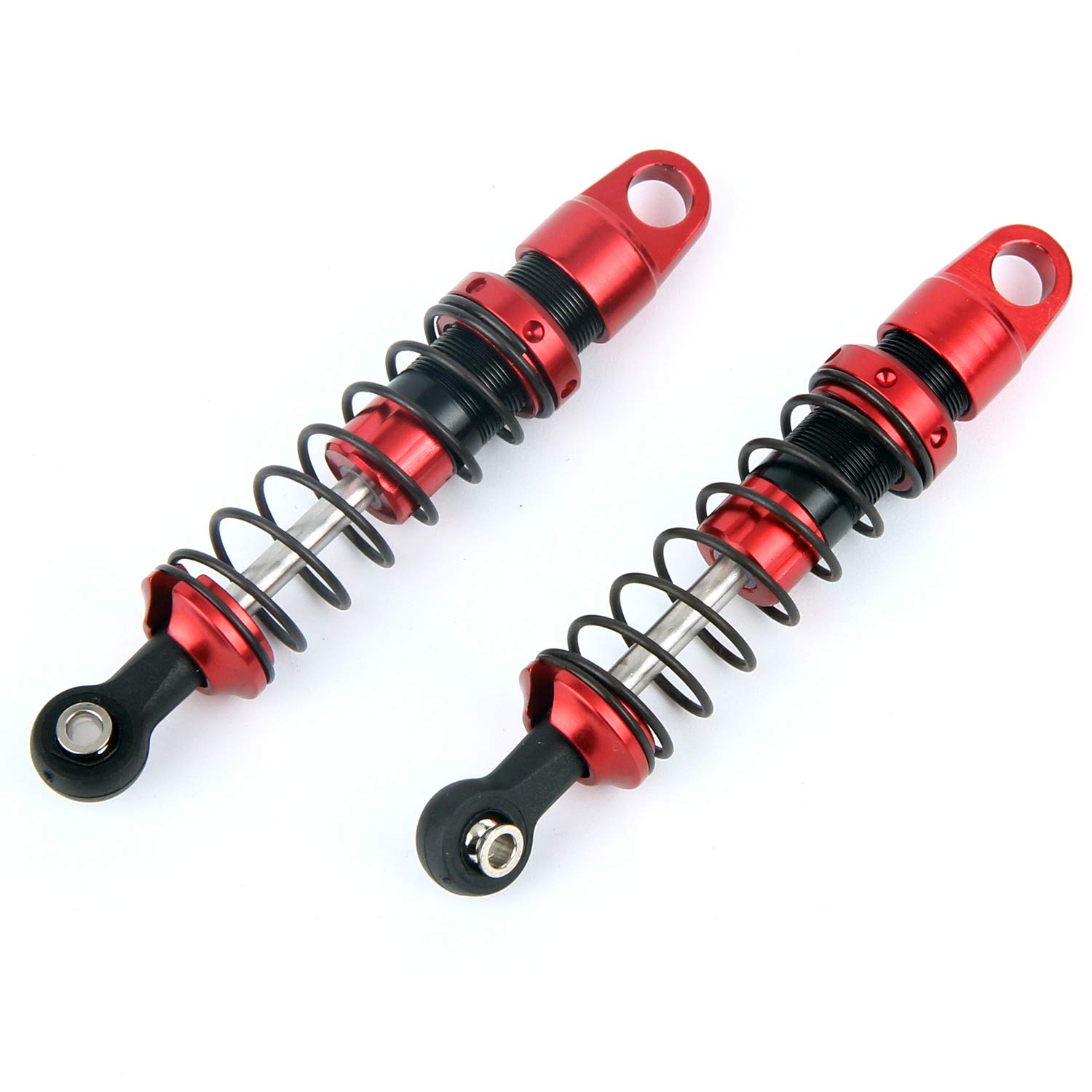 LCXRacing 1/10th RC Crawler Car 2PCS Red 70mm Metal Suspension Shock Absorber Damper for RC Rock RC Crawler RC Truck Car Trx4 Axial Redcat HPI