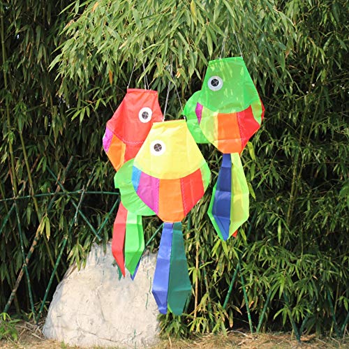 Shuohu Cute Carp Fish Kite for Kids Adults,Windsock Direction Flag Outdoor Flying Game Accessory - Random Color