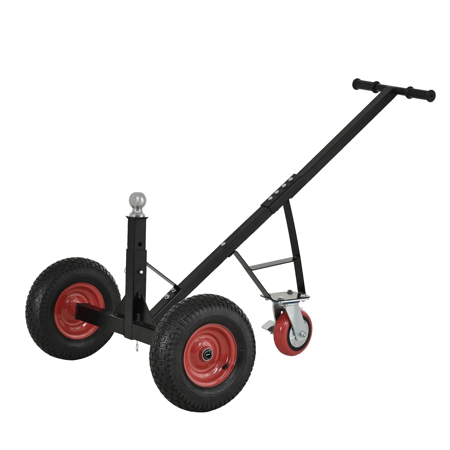 Heavy Duty Tri-Wheels 800lbs Trailer Dolly Load Capacity, Trailer Mover, 2" Hitch Ball, Adjustable Height 18''-25''