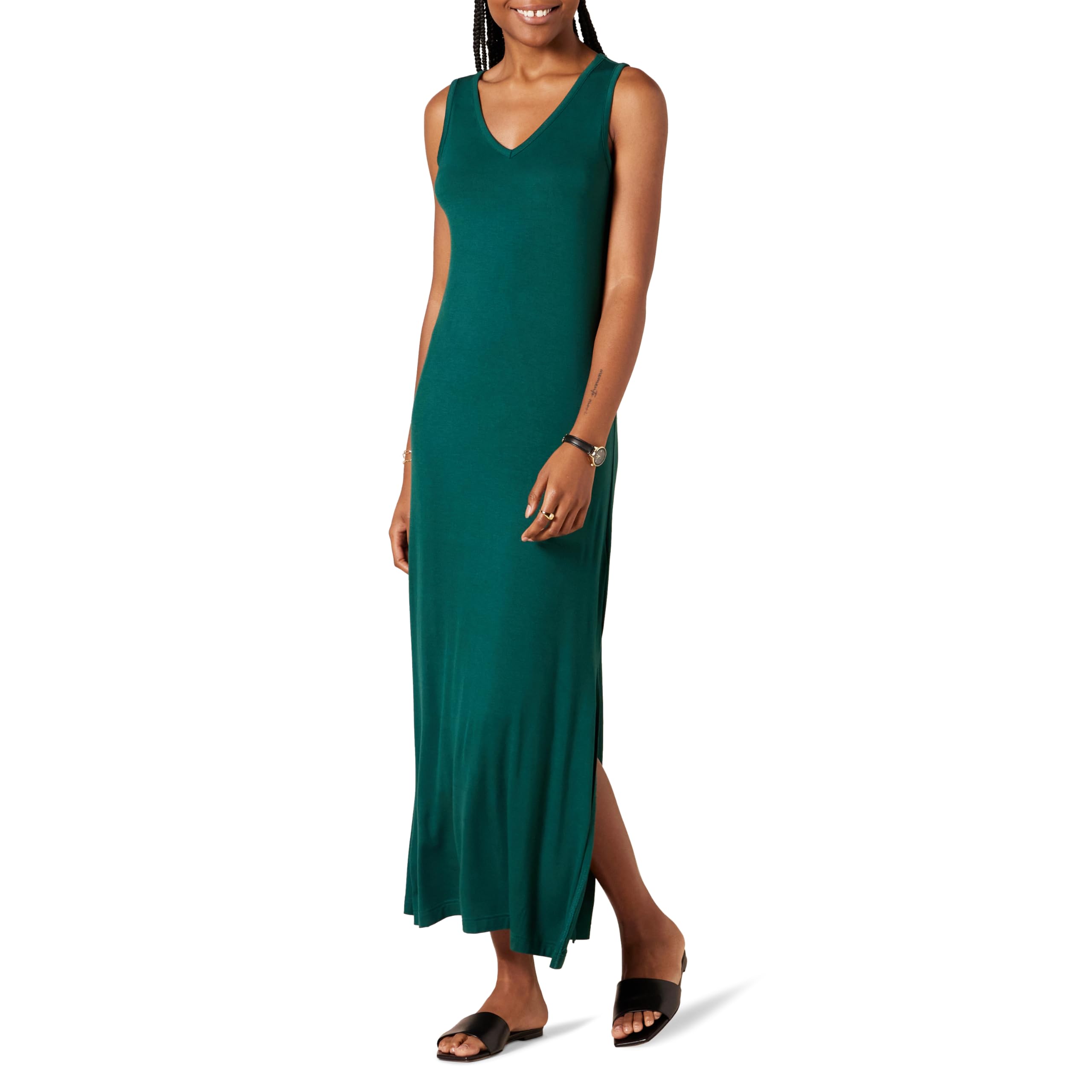 Amazon Essentials Women's V-Neck Jersey Tank Maxi Dress