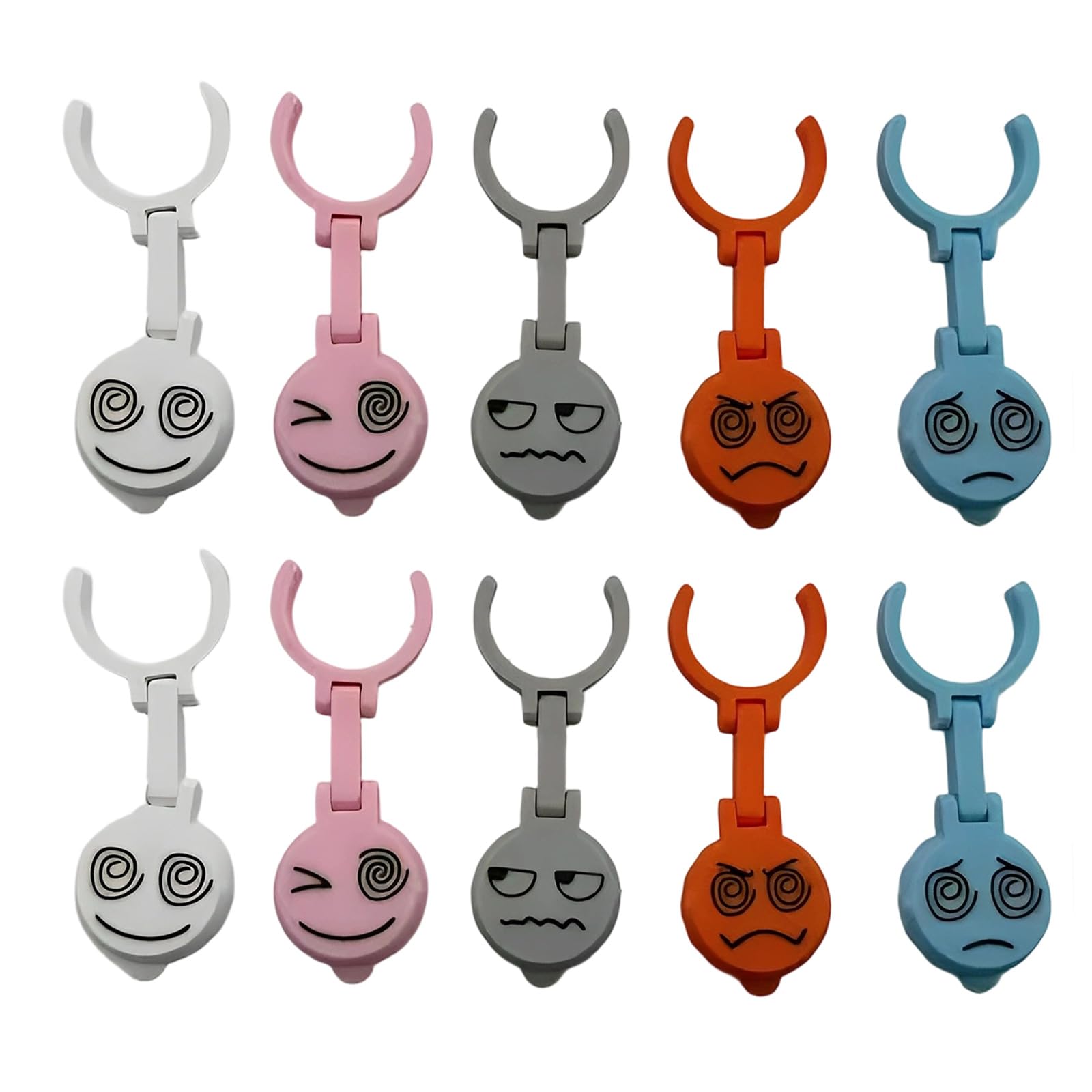 Limtula Bottle Marker Charm with Face Face Clip Design Alloy Drink Identifier for Party Glasses and Daily Use Charm