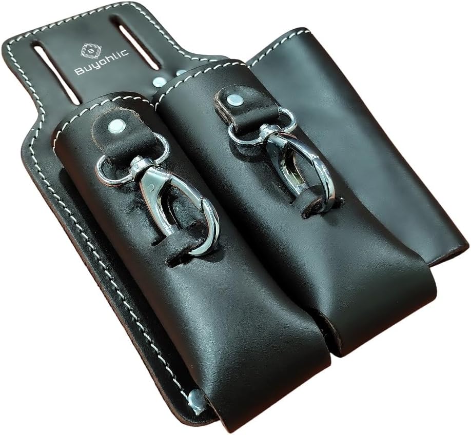 Buyohlic 3-Pocket Leather Tool Bag – Ideal for Electricians & Linesmen