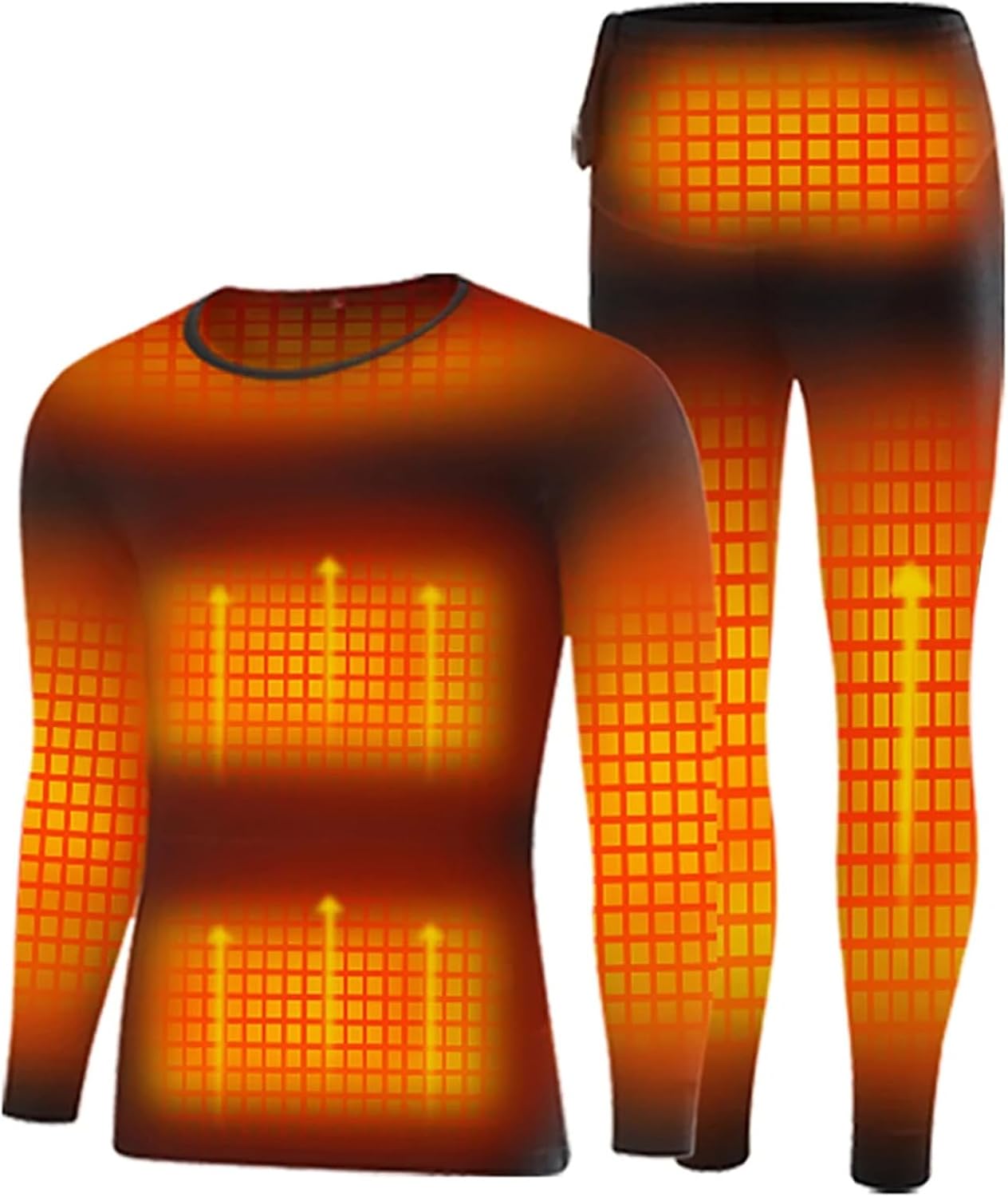 Winter Thermal Heated Underwear Set USB Electric Fleece T-Shirts Pants Outdoors Ski Wear Soft Motorcycle Heated