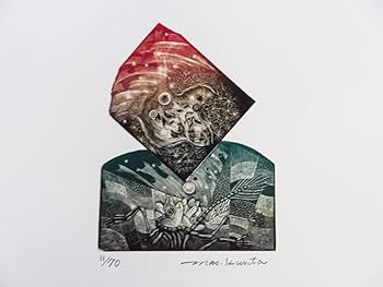 栗田　政裕　「洋燈Ⅱ」 版画 Y.Aoki版画館 栗田政裕 Kurita Masahiro