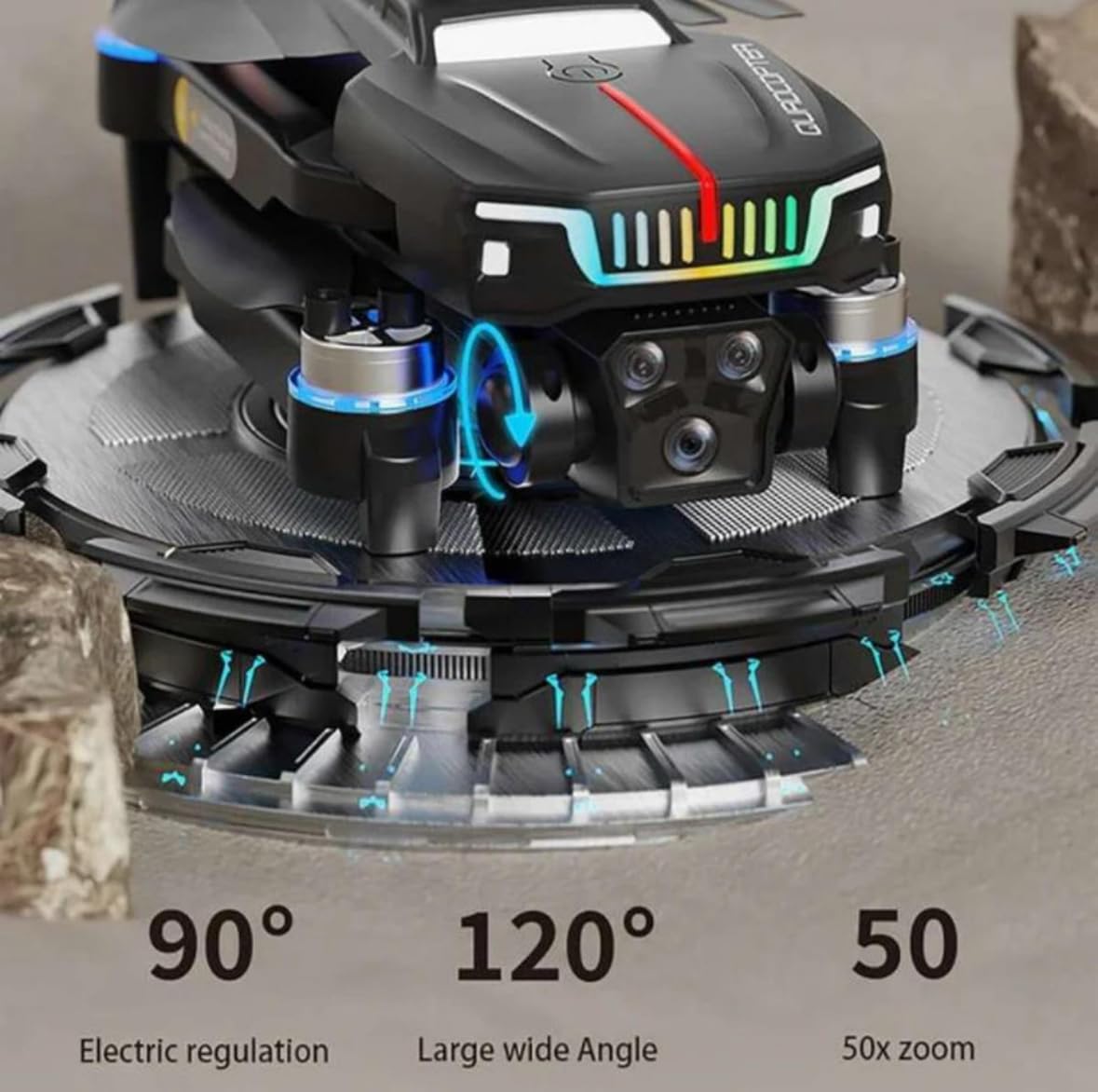 WinTwiLLa dRoNe wItH hD DuAl cAmErA BrUsHlEsS MoToR, oNe cLiCk tAkEoFf/lAnDiNg FlIp rOlLiNg gEsTuRe cOnTrOl wI-Fi cAmErA ReMoTe cOnTrOl sTuNnInG PhOtOs dRoNe-1080-4K (WZ-40) - Image 2 thumbnail