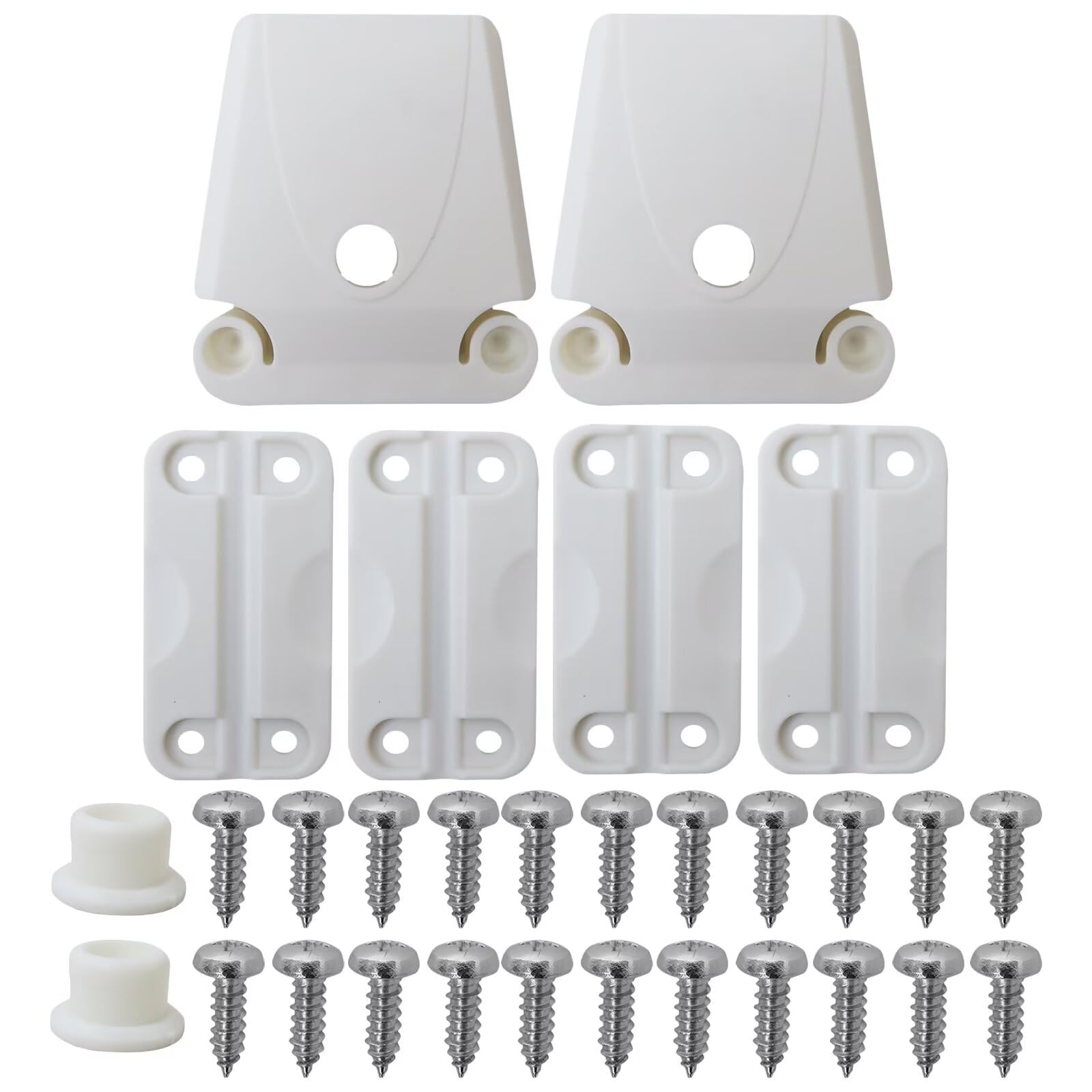 Cooler Hinge and Latch Replacement Kit Fit for Igloo, Repair and Replace Cooler Components, 4 Hinges and 2 latches [by Acupress]