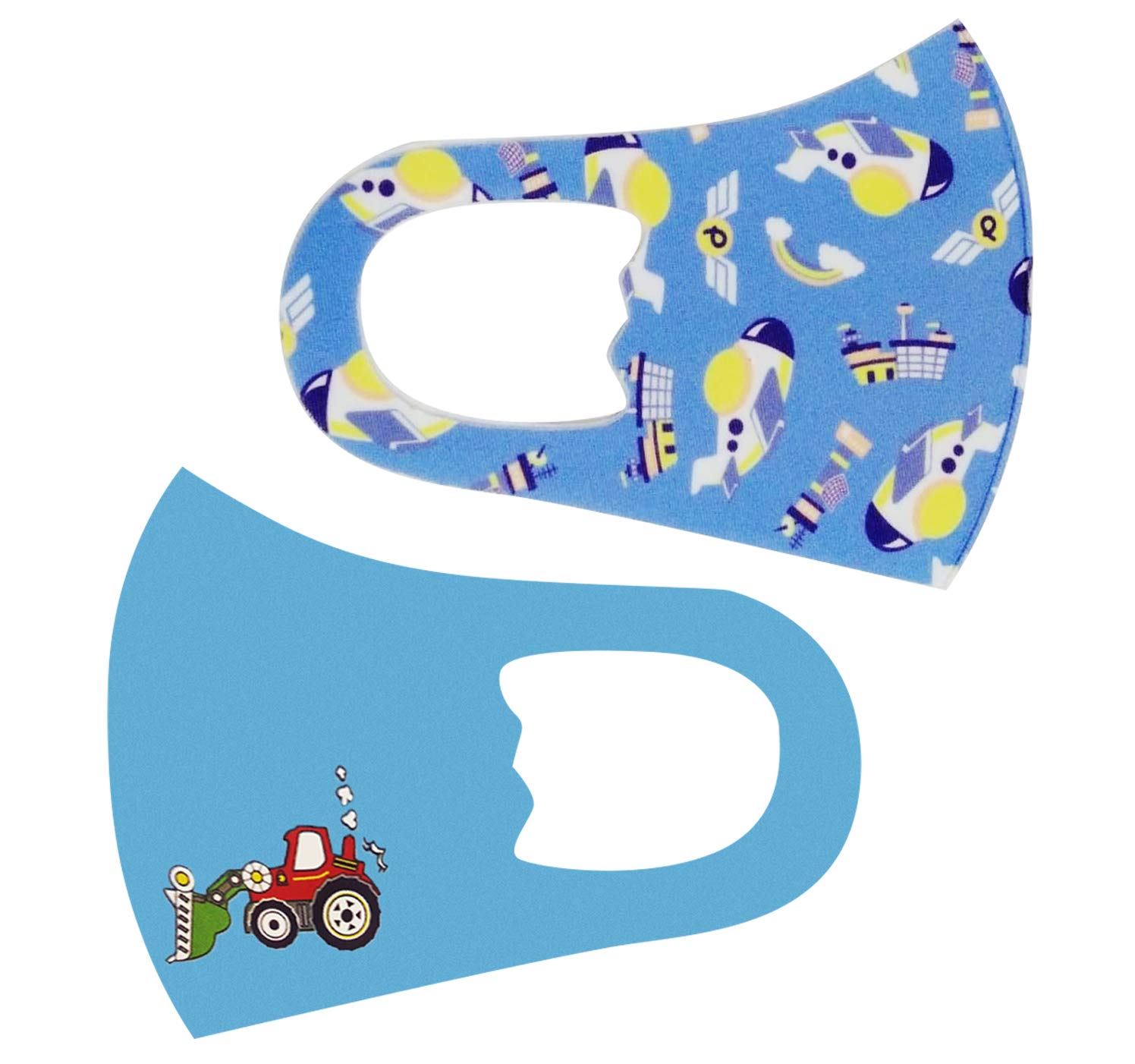 SunBaby Washable Kids Mask - Solid + Print Pack of 2, Pack of 2