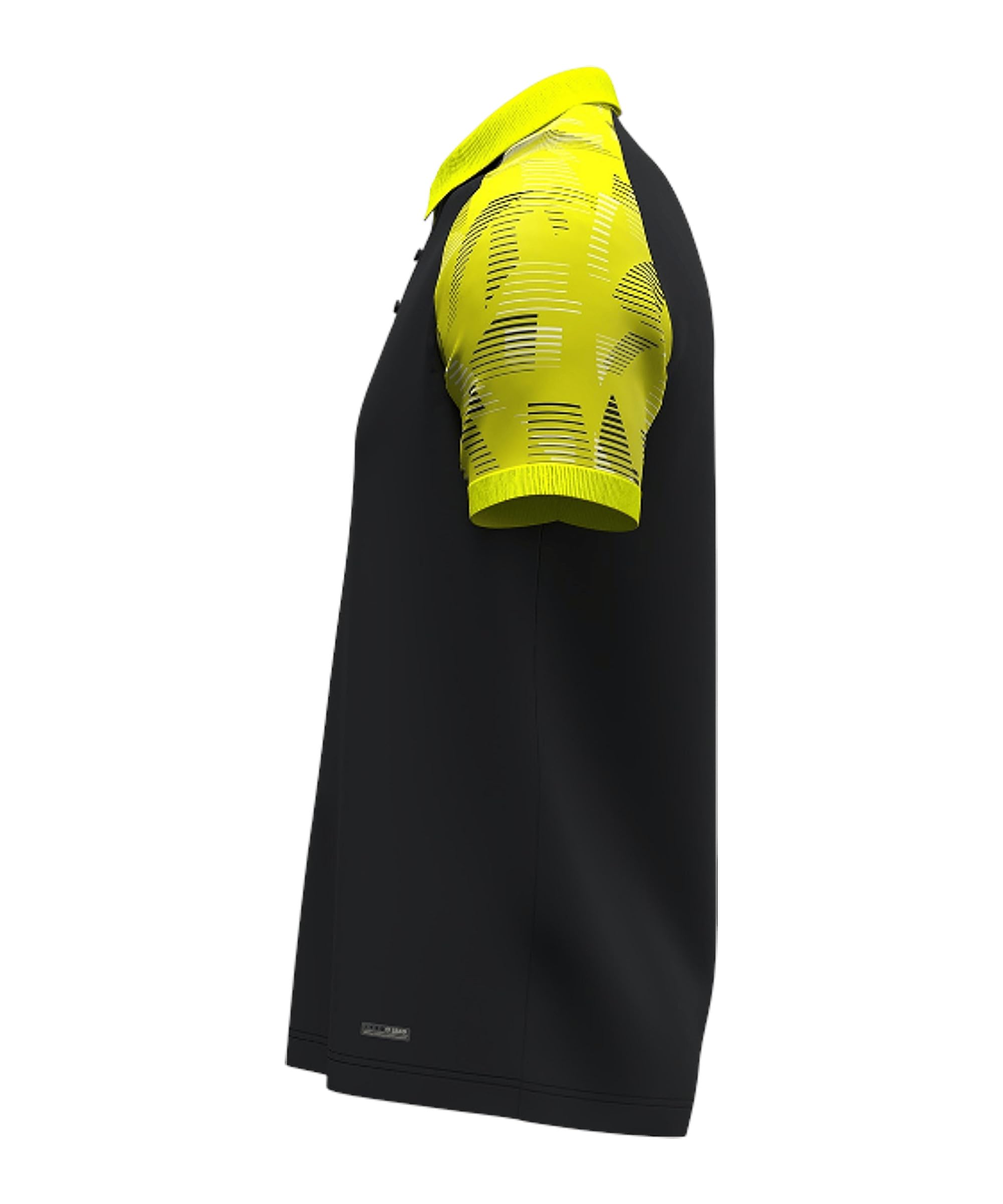 JAKO Polo unisex Sonic, nero/giallo fluo, XL