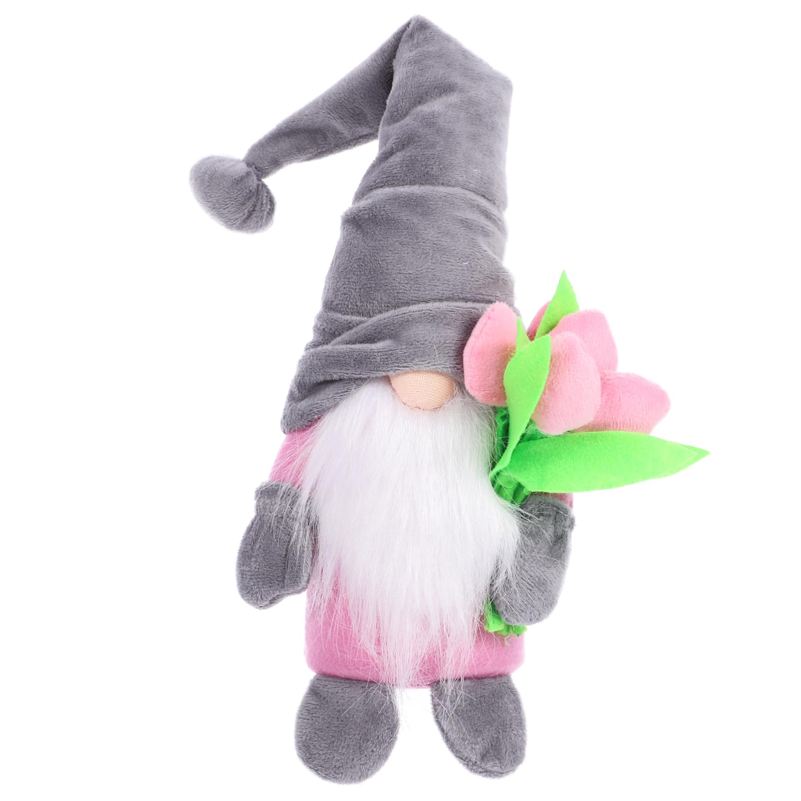 Gatuida Mothers Day Gonk from Daughter, Plush Gnome Faceless Doll with Tulips Artificial Flowers