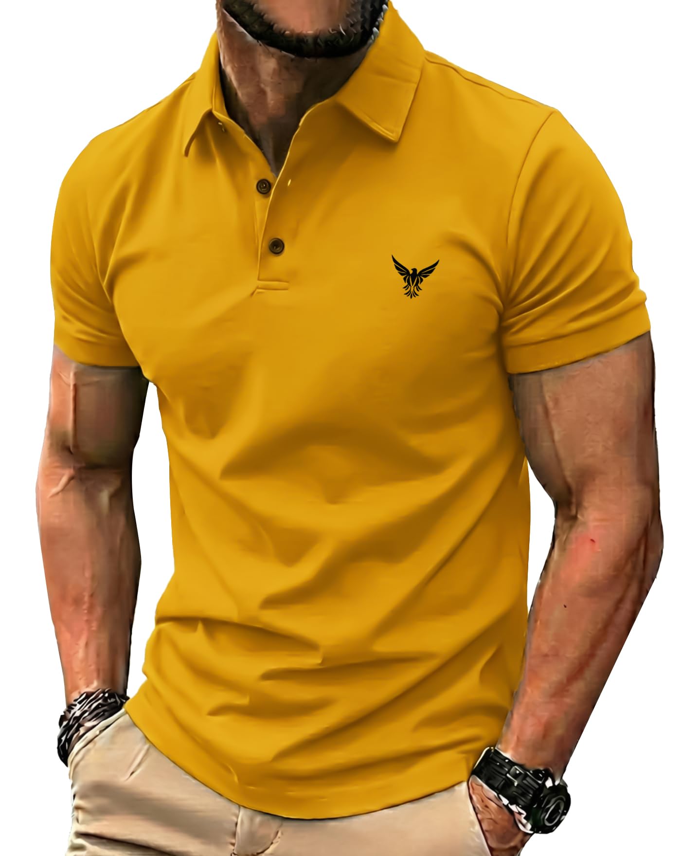 ausk Polo T-Shirt for Men || Half Sleeves Neck Polos Men Tshirt-picture-36