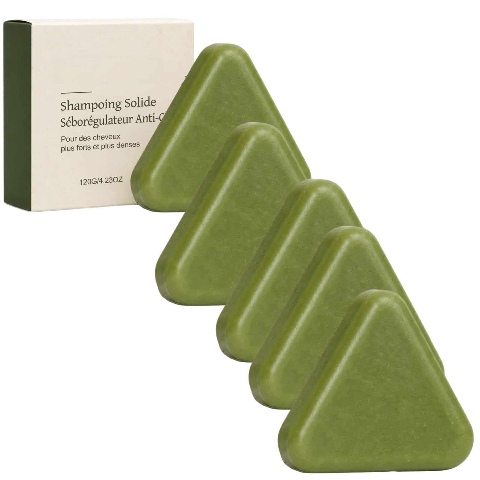 Natural Triangular Shampoo Soap – Triple Effective Vegetable Oil Complex