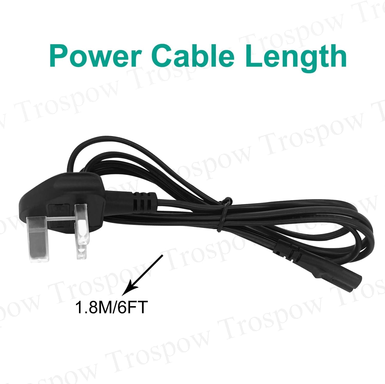 2 pin Power Cable Replacement for Sony Playstation PS5 5 PS4 4 PS3 Figure 8 Power Lead Cord