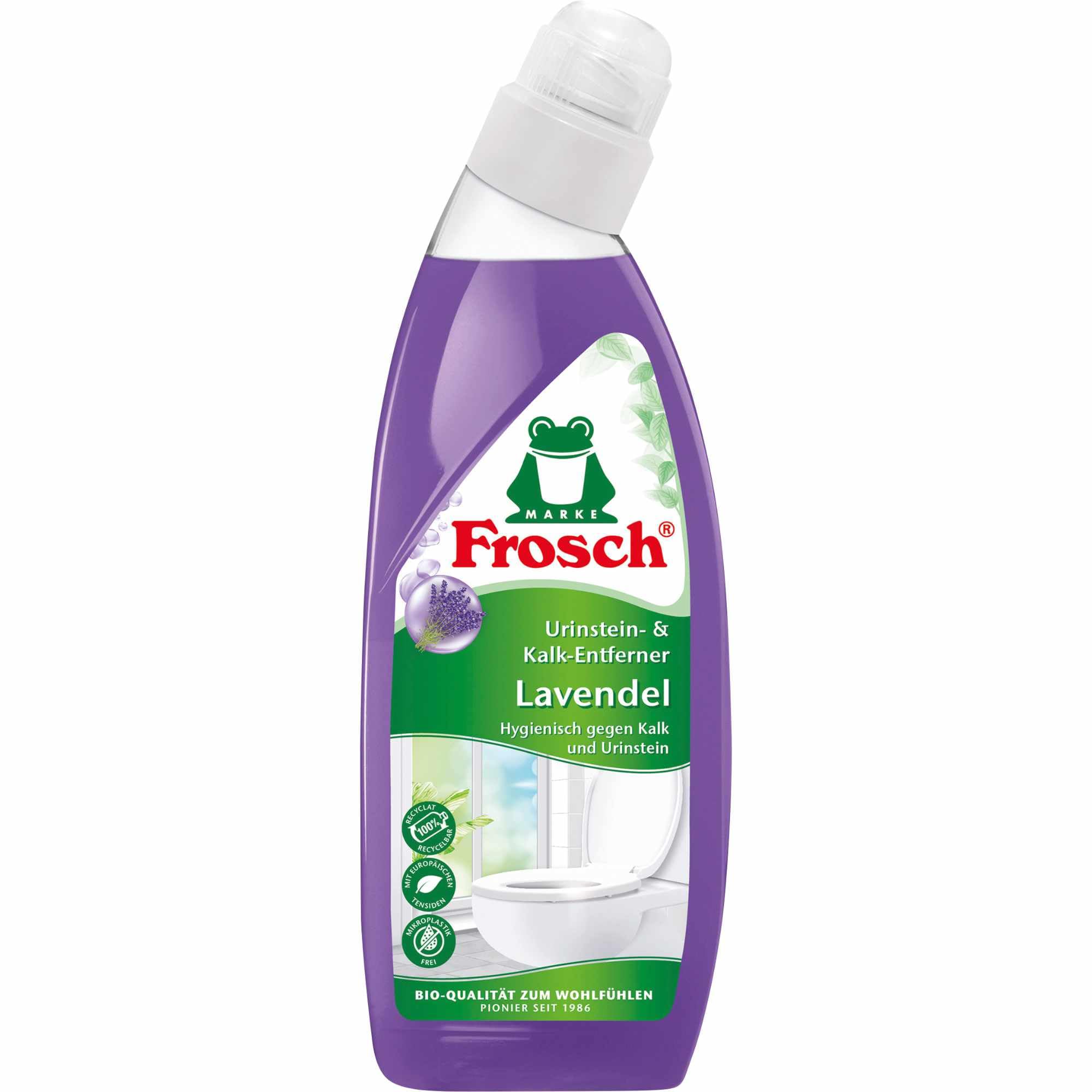 usy Bundle für Frosch Urinstein und Kalk Entferner Lavendel VPE (10x750ml Flasche) + usy Block