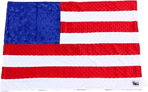 Luxury Minky Dot Plush Rainbow Flag Baby Blanket - 24 X 36 Inches - Super Soft, Reversible (Red Back)