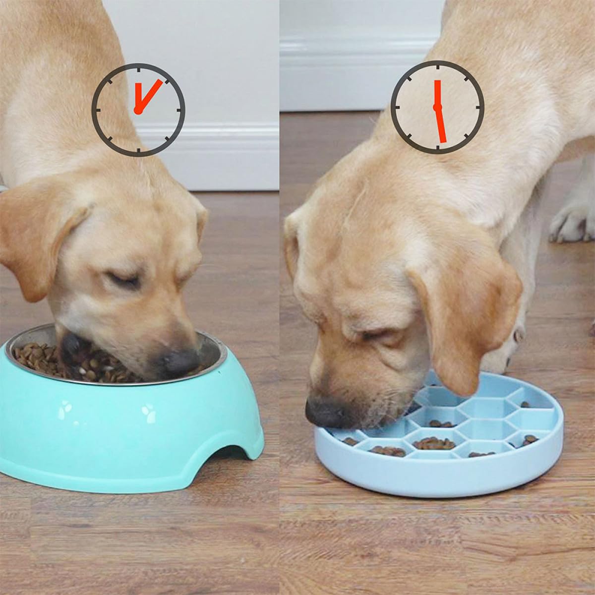 Luxshiny Ciotola Slow Food per Cani Media in Silicone Alimentare Base Antiscivolo, Mangiatoia Lenta Anti-soffocamento per Animali Domestici, per Prevenire Ingozzamento e Indigestione