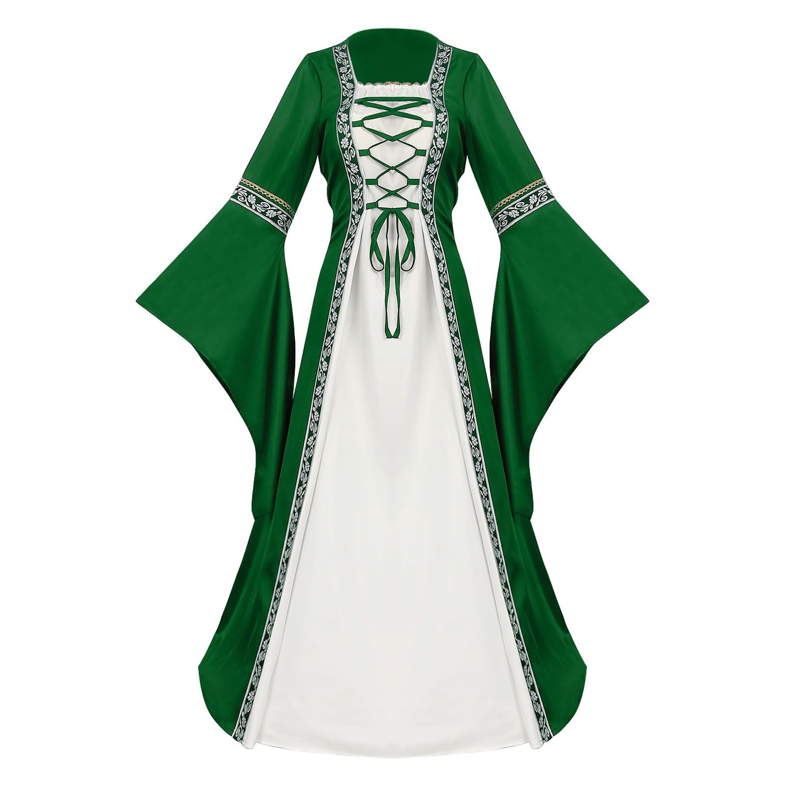 Disfraz Medieval Mujer Disfraz Vikinga Vestido Medieval Mujer XXXL Campesina Vestido Renacentista Verde Vikinga Ropa Disfraces Medievales Rojo De Vampiresa Victoriano Trajes Medievales Dress Traje De