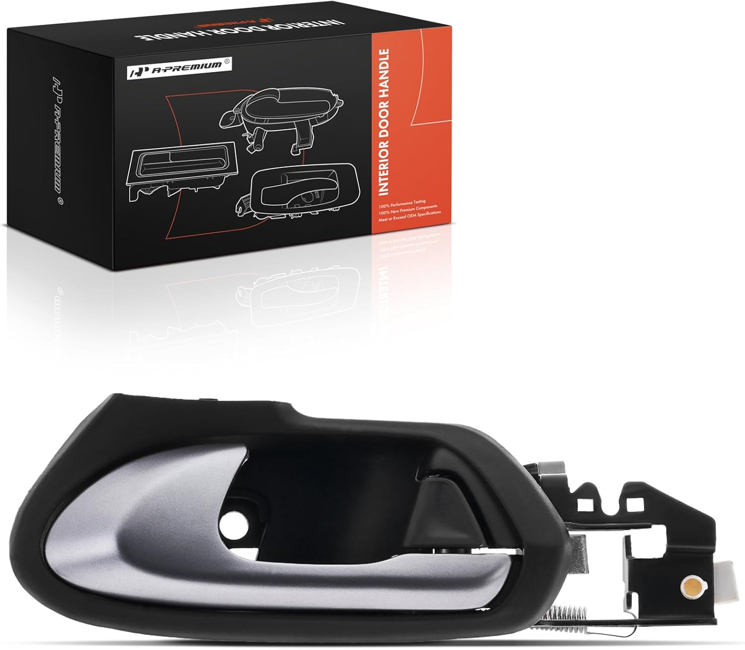 A-Premium Left Driver Side Interior Door Handle Compatible with Honda Civic 2006-2011 Coupe, Gray Housing with Silver Lever, Replace# 72160-SVA-A21ZB, 72160-SVA-A22ZB