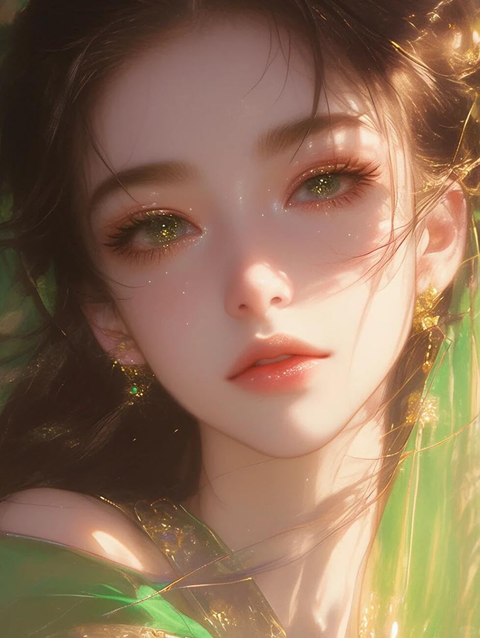 RKFLGEW 14CT Stamped Cross Stitch Kits Fantasy Eastern Woman Cross Stitch Starter Set for Adults DIY Needlepoint Kits Embroidery Patterns Home Decoration 40x50cm