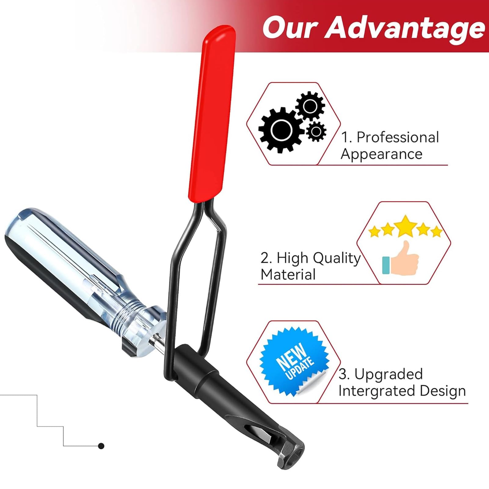 10mm Lock Nut Valve Adjustment Tool, Long Handle for Japanese Car Engines Valve Stud Tool, with 7 1/2in Handle, for Precise Adjustments