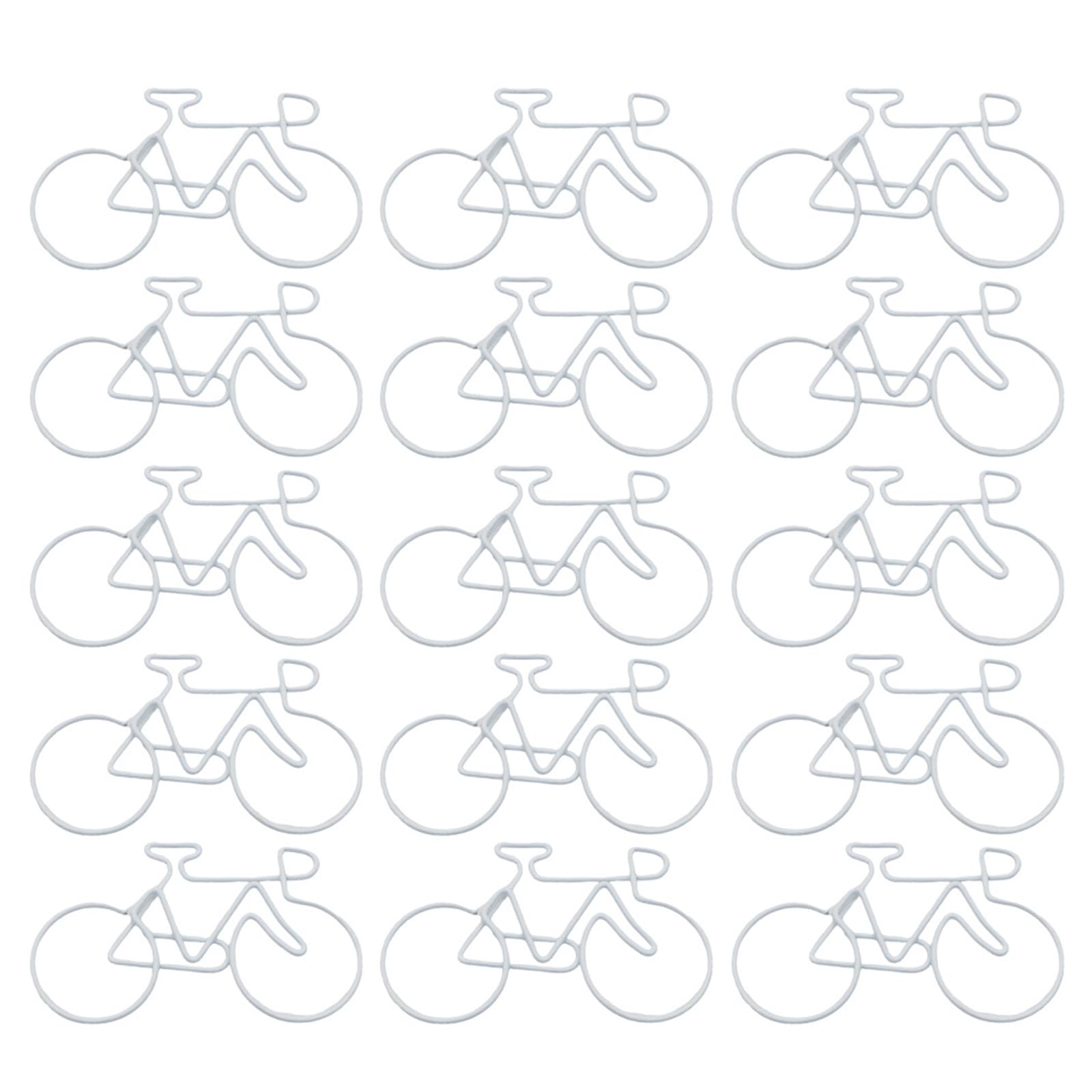 Maxtonser 15Pcs Bike Shape Paper Clip Metal Paper Clamp Bookmarks Clips For Holding Photo Envelopes File Document Postcard
