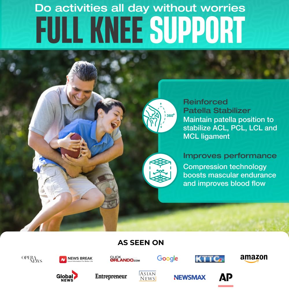 Modvel Elite Knee Brace for Men & Women, S/M – Patella Gel Pads & Side Stabilizers for ACL, Meniscus Tear, Arthritis & Injury Recovery – Support for Running, Sports & Joint Pain Relief (Army Green)