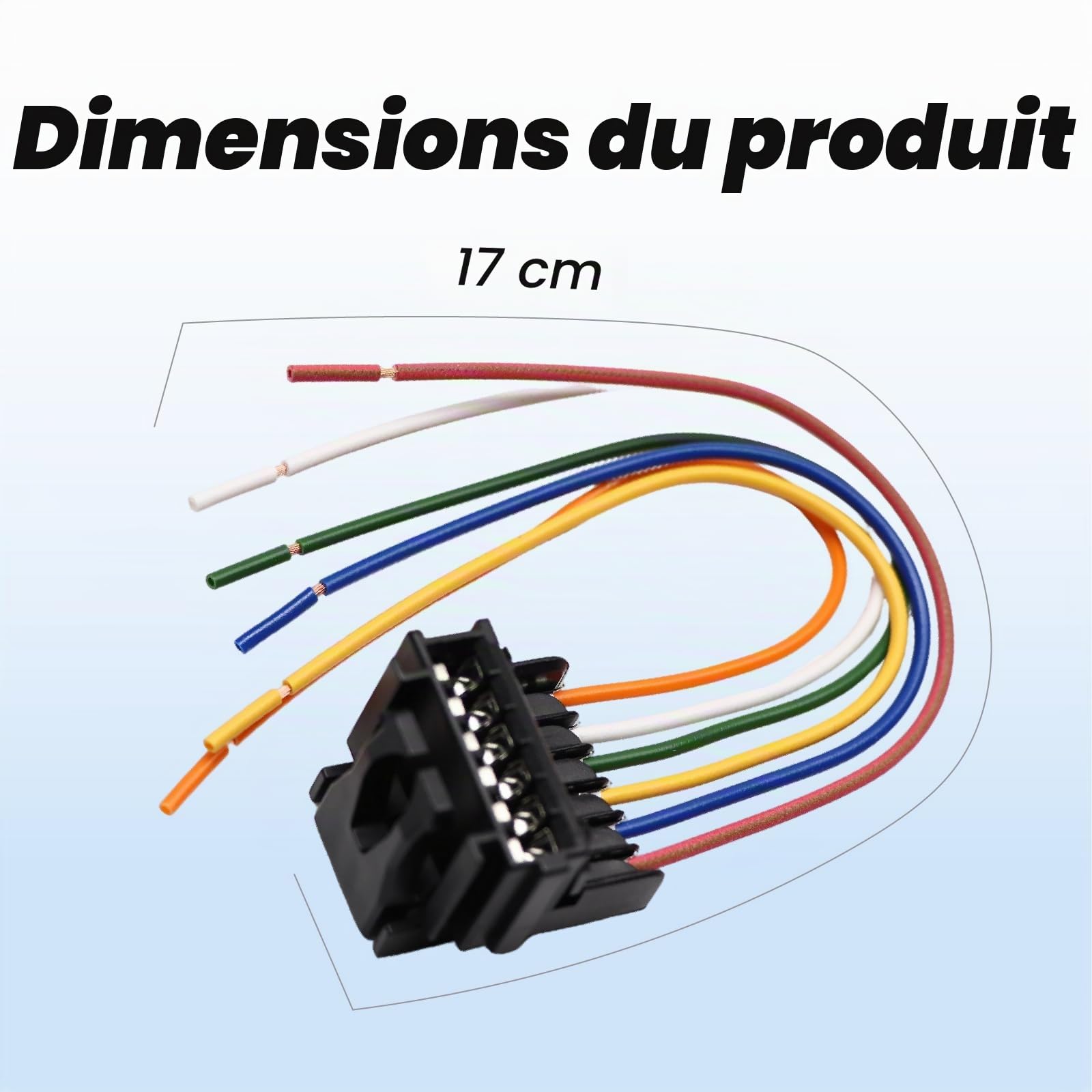 2 Pièces 6 Broches Connecteur Faisceau Câblage Feu Arrière VWA4341969 pour Re-nault Clio 2 Kang-oo Express Espace Dacia Megane Scenic Logan 110231WP2
