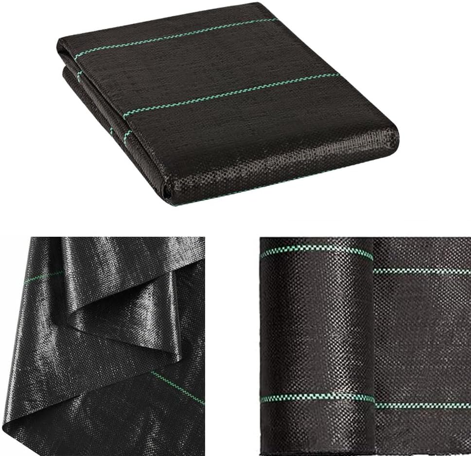Weed Barrier Landscape Fabric 3FTx100FT Premium Weed Block Gardening Mat Woven Weed Control Fabric for Outdoor Gardens Underlayment Construction Projects