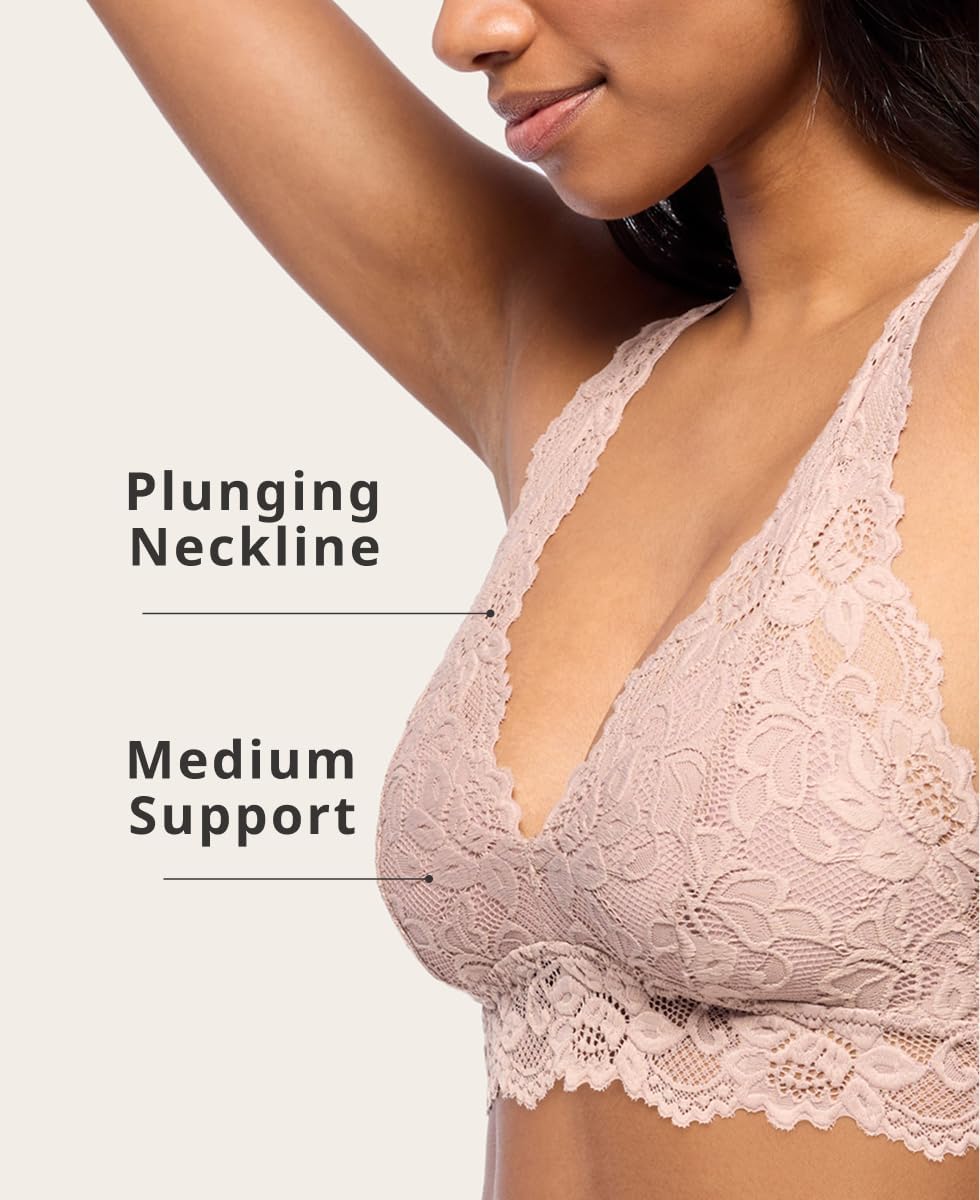 Mia Lace Bralette for Women, Unpadded and Unlined Wireless Bra, Perfect Racerback Everyday Lingerie - Image 4