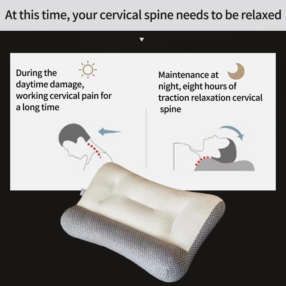 Pillow for Sleep Apnea and Neck Pain, Ergonomic Memory Foam for Side or Back Sleeping, Deep Cervical Support, Shoulder Relief