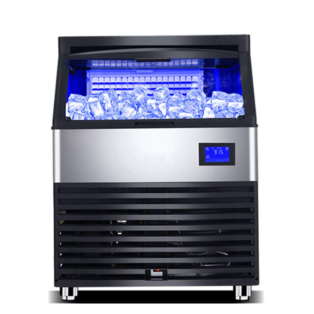FAXIOAWA Commercial Ice Cube Maker Ice Makers Machine Makes 220Lbs Ice in 24 Hrs-Ice Cubes Ready in 15 Mins