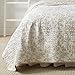 Laura Ashley - Queen Quilt Set, Soft Cotton Bedding with Reversible Design, Medium Weight for Year Round Use, 3 Piece Bed Set with Matching Pillowcases (Amberley Beige)