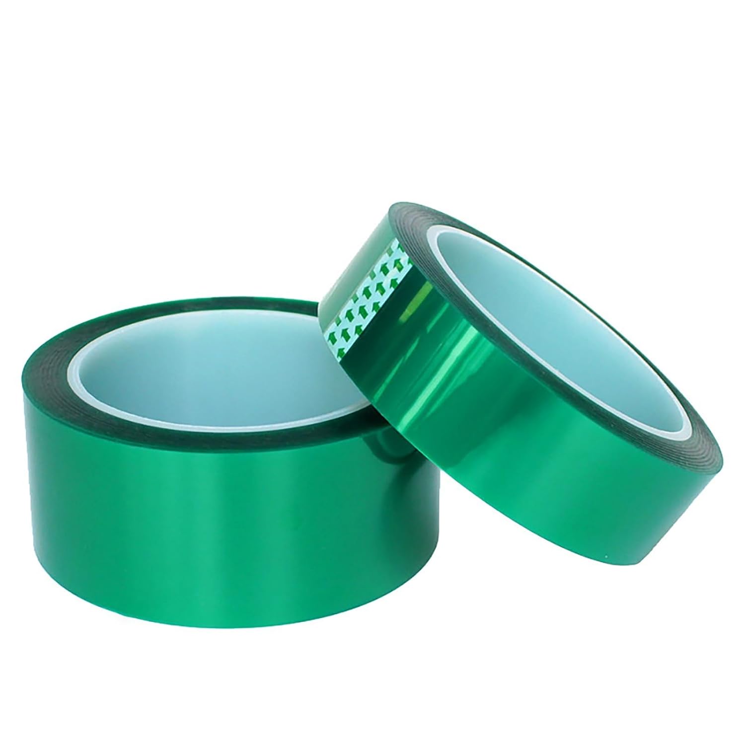 2 Roll Polyester High Temperature Masking Tape,PET Tape with Silicone Adhesive,Ideal for Painting,Powder Coating,Anodizing,Circuit Boards-Green