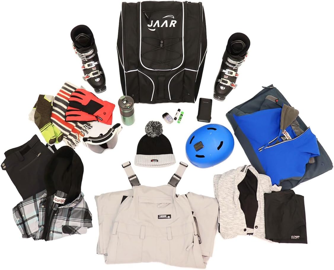 TRANSPACK Unisex Adults Jaar Lowrider 57L Water-Resistant Padded Rectangle-Shaped Ski/Snowboard Boot Helmet Goggles & Ski Gear Backpack Bag