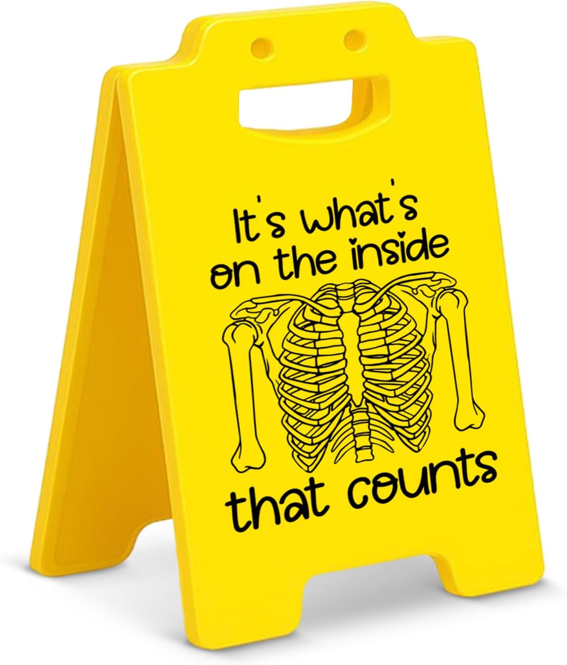 Funny Human Skeleton Desk Little Signs - Radiology Tech Gifts for Women Men