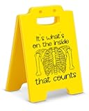 Funny Human Skeleton Desk Little Signs - Radiology Tech Gifts for Women Men, Radiology Tech Student Essentials Graduation Gifts, X-Ray Gift Home Office Mini Signs Decor