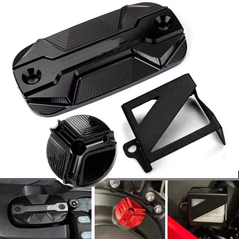 Per Africa Twin 1100 CRF 1100 L Coperchio Serbatoio Liquido Freni Per Moto Tappo Olio Motore(3 pcs-Red)