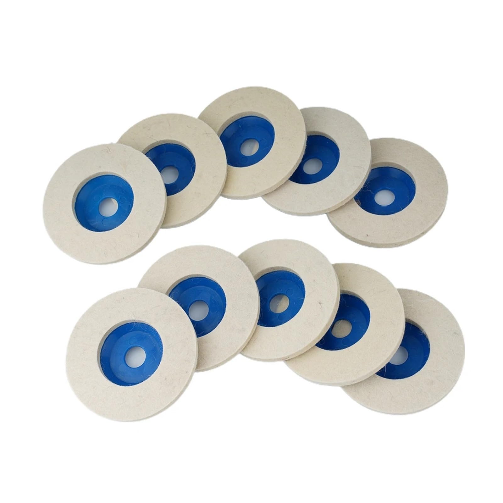 Mola lucidante per smerigliatrice da banco, 10 pezzi da 4 pollici di lana for lucidatura, tamponi for, mola angolare, disco in feltro for metalli, marmo e vetro