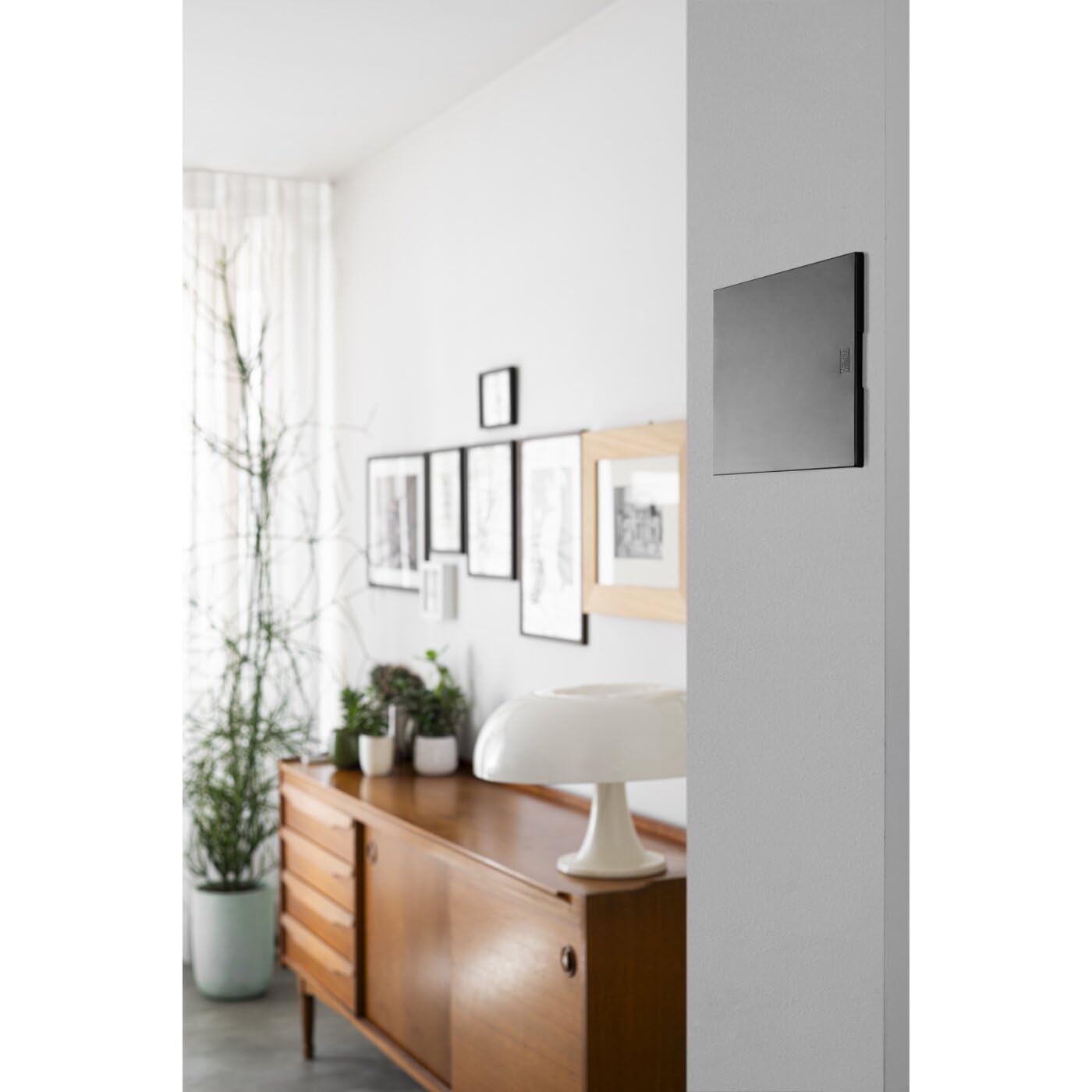 Boîtier encastrable pour maçonnerie – Tableau électrique 24 modules DIN (2 x 12), couvercle aveugle ultra fin 11 mm, style moderne et élégant, IP40, rail DIN, pour rénovation d'appartements, noir