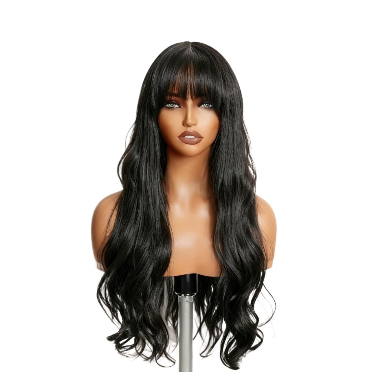 Parrucca Per Donna Parrucca di capelli umani con onda del corpo della parte centrale parrucche pizzo 3x1 frangia(28inches)
