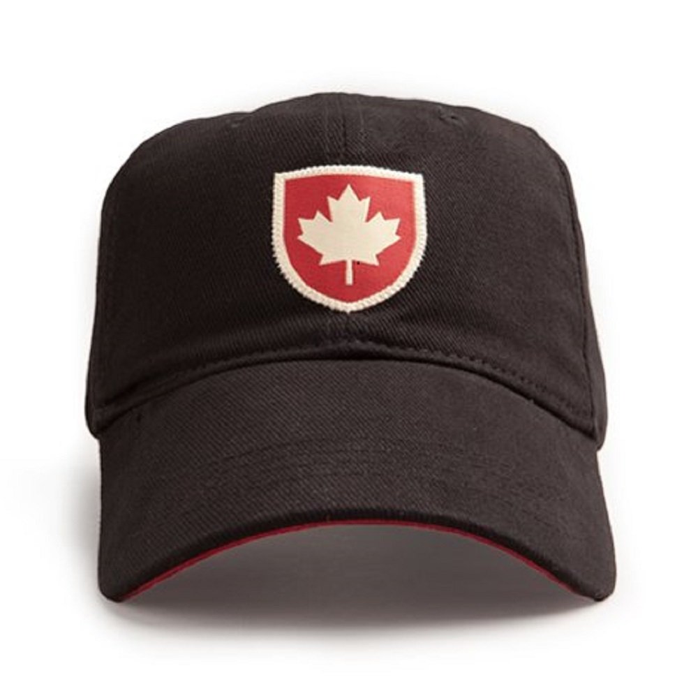 Red Canoe Men's Black Canada Shield Cap (Black), One Size