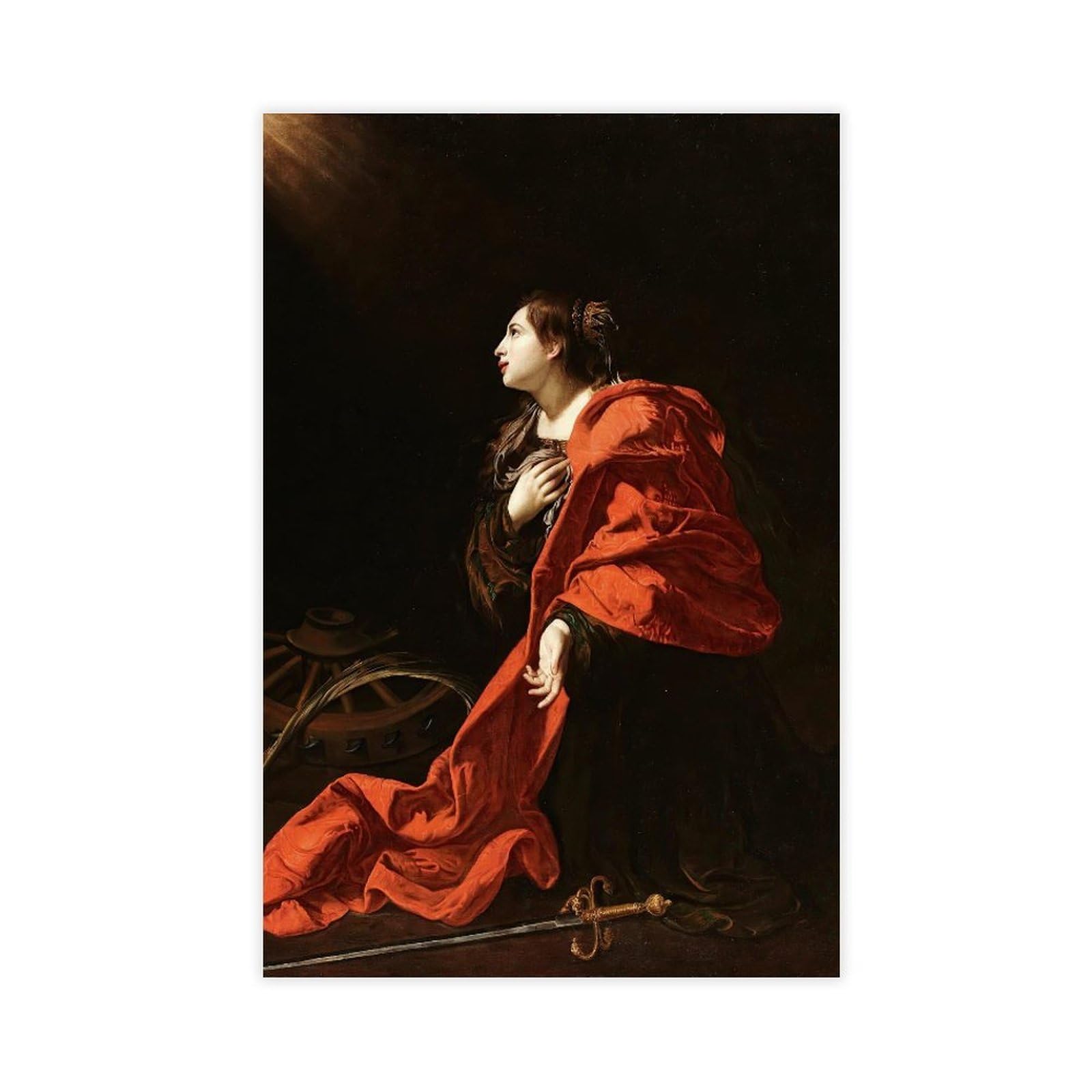 JFECTH Saint Catherine Canvas Poster for Living Room Decor Gift