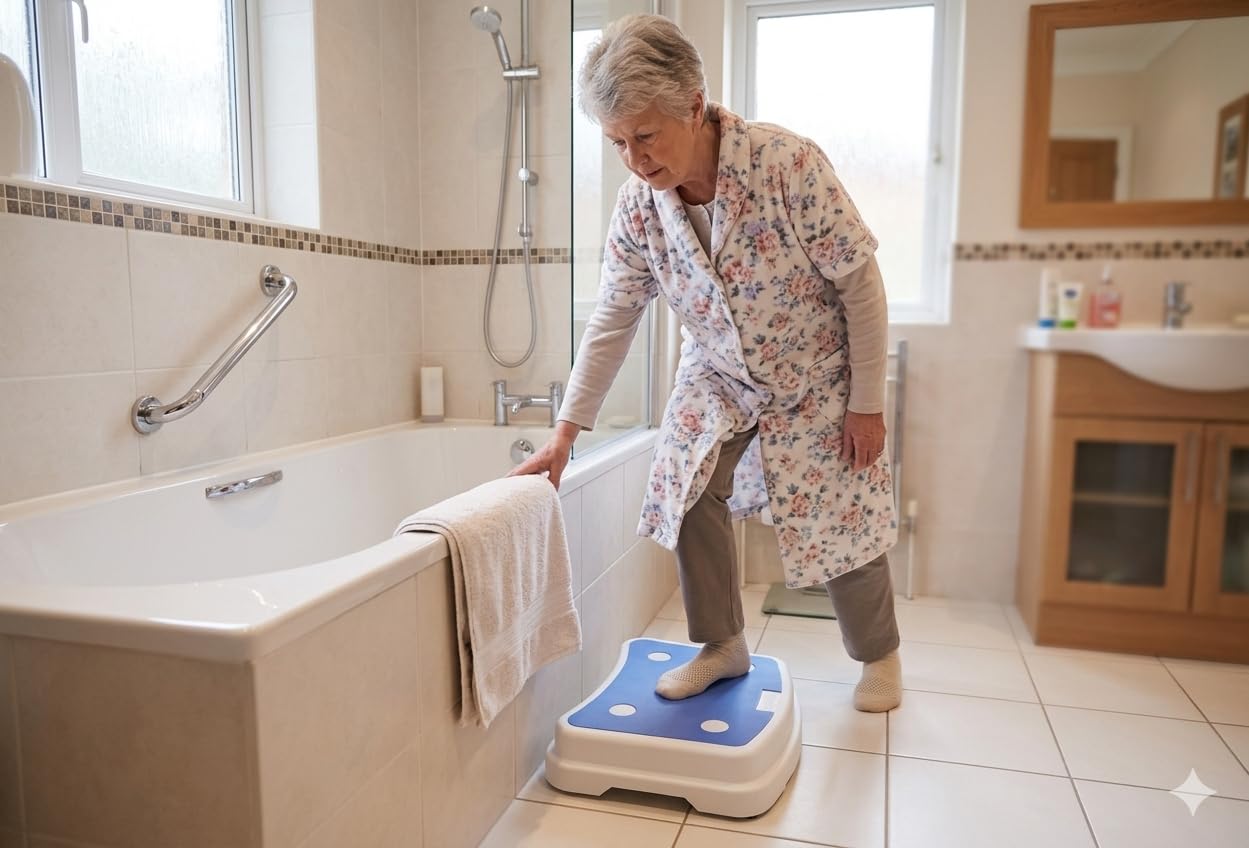 Aidapt VR278D Marche Pied en Plastique pour Salle de Bains