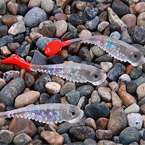 Generic as the picture shown : soft bait worms Transpat red tail soft fish 75 mm False bait Fishing artifact Carp bait