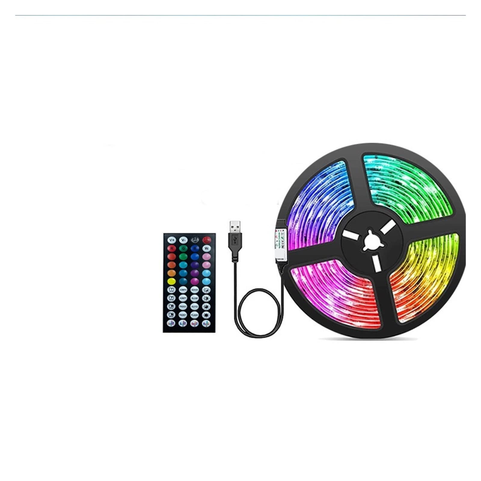 Color RGB RGB 5050 LED Wifi tira de luces LED cinta de sincronización de música tira de luces inteligentes for decoración de habitación de fiesta retroiluminación de TV ( Color : WIFI W 44 KEY , Size
