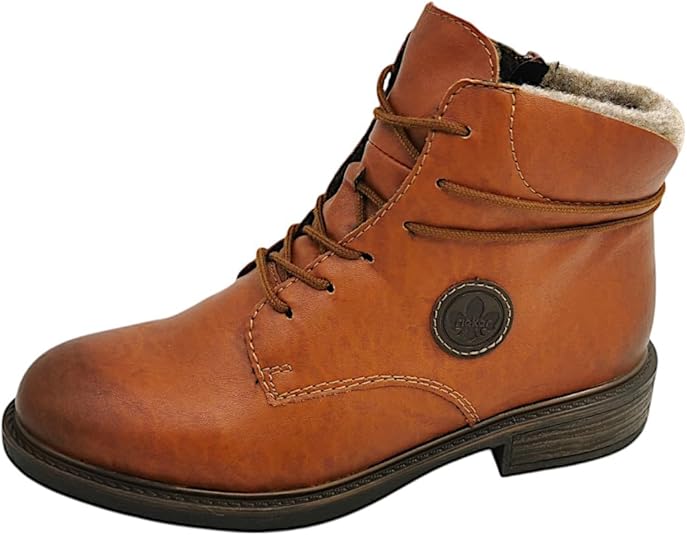 Rieker RiekerTEX 74260 Winterlaarzen voor dames, losse binnenzool, waterafstotend, bruin 25, 41 EU