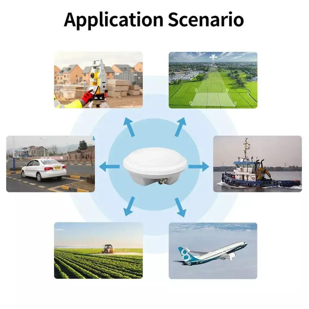 AG-35H Antenne GNSS pour GPS, Glonass, BDS et Galileo, pleine fréquence L1 L2 L5 avec support magnétique pour toit de voiture, cartographie agricole et arpentage